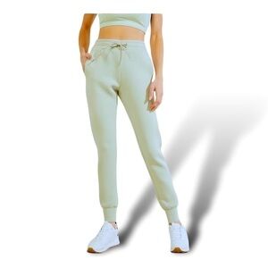 NEW DAILY RITUAL Joggers with Pockets & Drawstring Waist Parachute XXL Green NWT